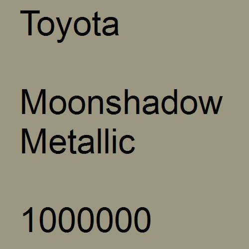 Toyota, Moonshadow Metallic, 1000000.